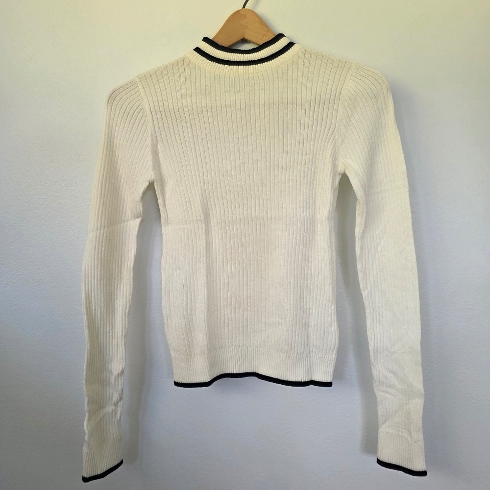 Aeropostale Cream Ribbed Long-Sleeve Sweater